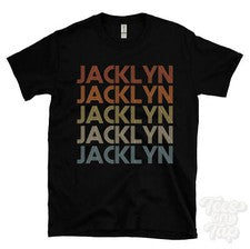 CAMISETA JACKLYN ESTILO RETRO REPETIDO Hombre y Mujer Novedad Genial Nombre Regalo