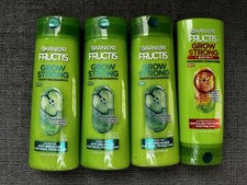 Garnier Fructis Grow Strong Cuidado del Cabello Lote 4 Champú y Acondicionador Nuevo