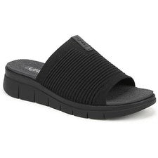 Sandalias de cuña Ryka Epic negras para mujer talla 9,5 M diseño clásico inspirado en deslizamientos
