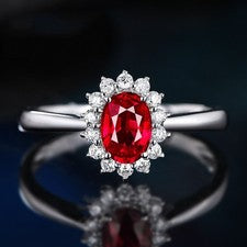 Anillo ajustable de piedra de cristal de plata de ley 925 para mujeres niñas joyas regalo Reino Unido