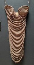 Vestido ceñido al cuerpo para mujer Naanaa acanalado con aros talla US 2 - NUEVO CON ETIQUETAS