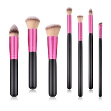 7 Piezas Pinceles Faciales Maquillaje Cosméticos Belleza Herramienta Colección Cejas
