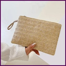 Bolso tejido de moda para mujer, bolso de mano para mujer, bolso de mano para te