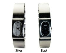 INFINITY: RELOJ DE CUARZO ANALÓGICO PARA MUJER CON ACABADO DE ACERO INOXIDABLE CARA OVALADA RECTO/CAJA