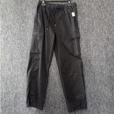 Pantalones cargo No Boundaries calce recto para hombre talla M (32-34) negros estilo Y2K patinador