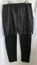 Pantalones deportivos Distribute Goods Co DSTRBT negros concha en capas cortos Y2K talla 3X nuevos con etiquetas