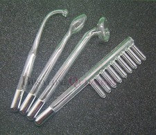 Electrodos 4 Piezas Varita de Vidrio Rayo Naranja Cuidado Facial para Máquina de Alta Frecuencia