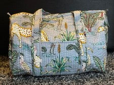 Bolso de Lona Acolchado Algodón Bosque Tigre Gris Indio Bolsos para Mujer Bolso de Viaje EE. UU.