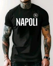 Camiseta Napoli Informal Moda Para Hombre Elegante Vibrante Fútbol Estilo Suave