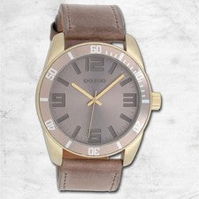Oozoo Reloj De Pulsera Unisex Serie Vintage Analógico De Cuero Marrón UOC5743A