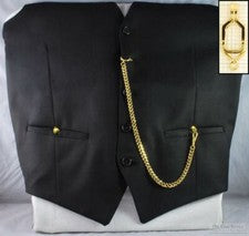 Cadena de reloj de bolsillo recta con clip de cinturón estilo abierto, varias opciones de acabado
