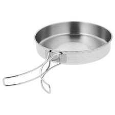 Sartén para carne de acero inoxidable olla de cocina al aire libre utensilio de cocina portátil