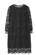 Vestido de encaje Coster Copenhagen mujer elegante negro algodón talla 34