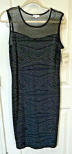 Vestido lápiz Olivia Matthews negro grande elástico escote corazón malla para mujer
