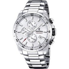 Reloj para hombre Festina Chrono deportivo esfera plateada acero inoxidable cuarzo F20463-1