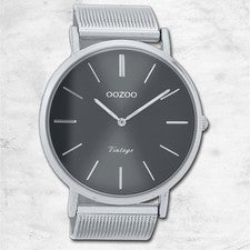 Oozoo Acero Hombre Reloj C9936A Análogo de Cuarzo Pulsera Plata UOC9936A