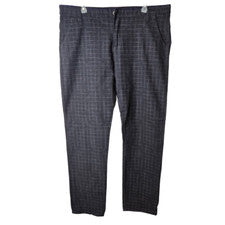 Calidad Moda Gris Ventana Pierna Cónica Pantalones Para Hombre Pantalones Chinos 38 Nuevos con Etiquetas