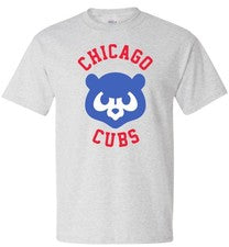 Camiseta Estilo Vintage Logo Chicago Cubs Ash L