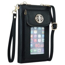 Cartera Bandolera Pequeña Teléfono Celular Muñequera Cartera Mujeres Bolso con Bloqueo RFID