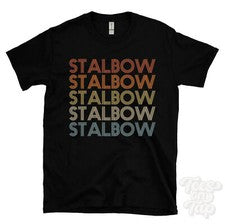 CAMISETA ESTILO RETRO REPETIDO STALBOW para hombre y mujer novedad genial nombre regalo