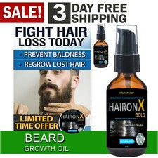 Suero de aceite de crecimiento de barba HaironX crecimiento rápido bigote aseo del cabello para hombres