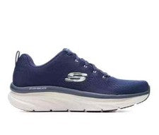 Zapato de malla azul marino Skechers Walker para hombre acolchado refrigerado por aire espuma viscoelástica deportivo
