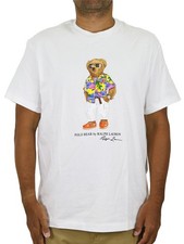 Polo Ralph Lauren Cuello Redondo Calce Clásico Polo Oso Preppy Camiseta Camiseta - Blanco