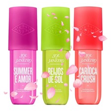 3 Piezas 90ml 3oz Perfume de Verano MistTrio AMOR BEIJOS CARIOCA CRUSH Larga Duración