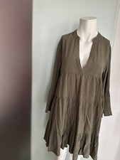 Kleid Oversize Look Volant A-Linie Von Only 100% Viskose Gr 36 38 S