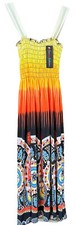Vestido de sol multicolor de moda Fivestar para mujer talla XL ¡Nuevo con etiquetas!