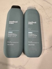 2 botellas de champú Method Men 2 en 1 + acondicionador mar + surf 14 oz cada una