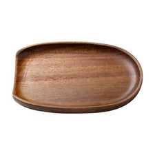 Cuchara de madera natural resto para utensilios de cocina - organizador redondo ovalado de pescado