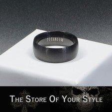 Anillo Acero Inoxidable Negro Mujer Hombre Unisex 8 Tallas