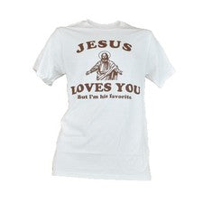 Camiseta gráfica Jesus Loves You But Im His Favorite Spencers Man Divertida Moda Hombre