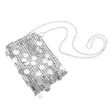 Bandolera con correa de cadena 2 piezas: bolso de hombro de lentejuelas para mujeres niñas -