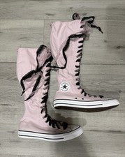 Zapatos Converse Chuck Taylor All Star XX de encaje alto hasta la rodilla A16385C rosa para mujer 7,5