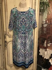 Vestido Mujer Diseño por Liz Claiborne Talla 10 Hermoso Combo Diseño Y Color