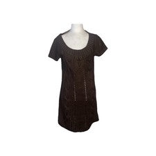 Vestido suéter tejido con cable marrón Decree para mujer - talla mediana nuevo con etiquetas