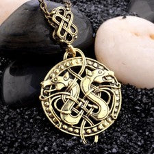 Vikingo Nudos Celtas Dragón Odín Colgante Collar Nórdico Joyería Dije