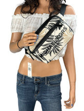 MICHAEL KORS COOPER MOCHILA DE CINTURA DELGADA BANDOLERA RIÑONERA BOLSO BANDOLERA PALMA NEGRO