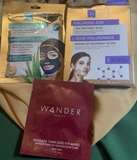 Mascarilla de ácido hialurónico Global Beauty Care, mascarilla refinadora de poros y ojos Wander Beauty