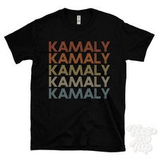 CAMISETA ESTILO RETRO REPETIDO KAMALY Hombre y Mujer Novedad Genial Nombre Regalo
