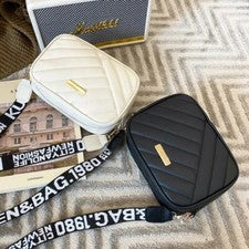 Bolso Bandolera Mensajero Blanco Mujer Moda Correa Ancha para el Hombro Bolso de Mano
