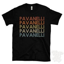 CAMISETA PAVANELLI ESTILO RETRO REPETIDO Hombre y Mujer Novedad Genial Nombre Regalo