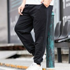 Hombres Informales Pantalones Sueltos Cordón Pantalones Cónicos Estilo Harén Talla Grande Nuevos