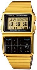 Orologio CASIO DATA BANK CALCULATOR DBC-611G-1DF Calcolatrice Acciaio Dorato
