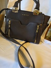 Cartera Big Buda Mujer Moda Marrón Con Hebillas Doradas Nueva