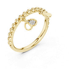 Anillo de compromiso redondo de 5 piezas de oro de diamantes sobre filigrana ...