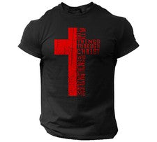 Camiseta Cruz Religiosa Biblia Hombres Cristianos Fe Estilo Vintage Puedo Hacer Todo