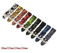 Correa de reloj de silicona camuflada pulsera inteligente deportiva 20 22 24 26 mm correa de reloj de pulsera